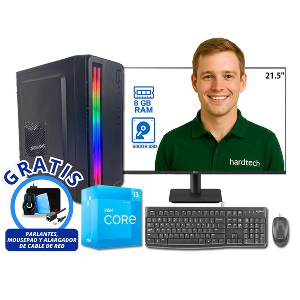 COMPUTADORA DE ESCRITORIO PROCESADOR INTEL CORE I3-12100, 8GB RAM, SSD 500GB