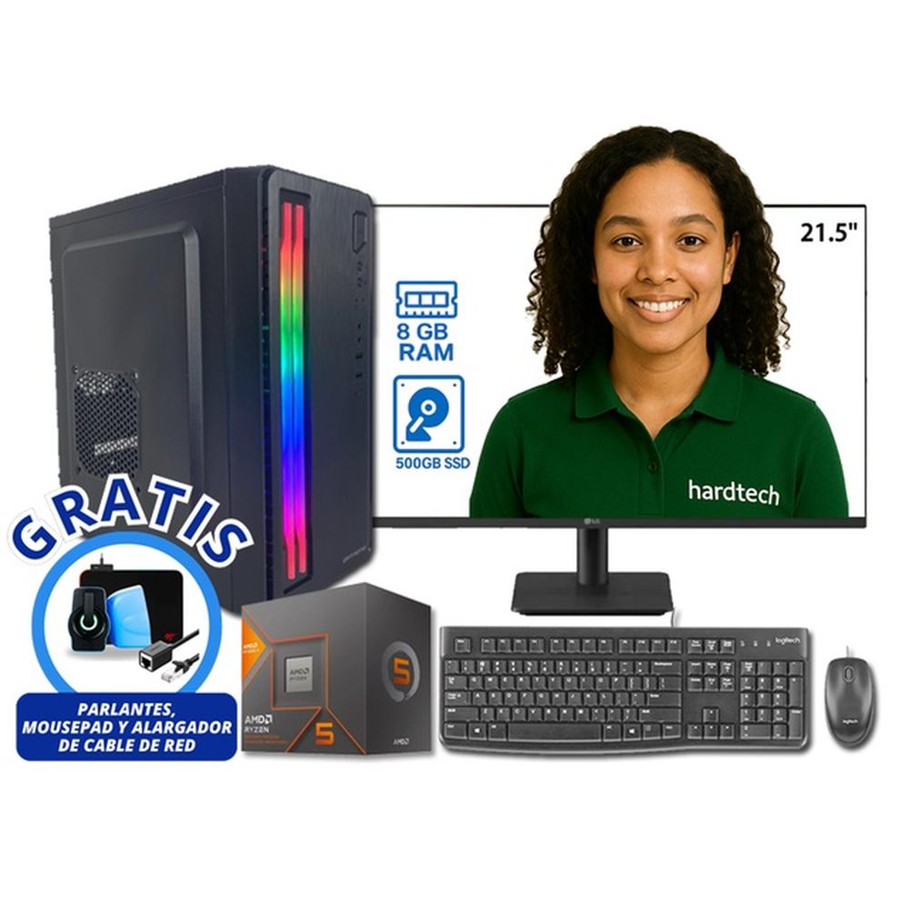COMPUTADORA DE ESCRITORIO PROCESADOR RYZEN 5 8500G , 8GB RAM, SSD 500GB