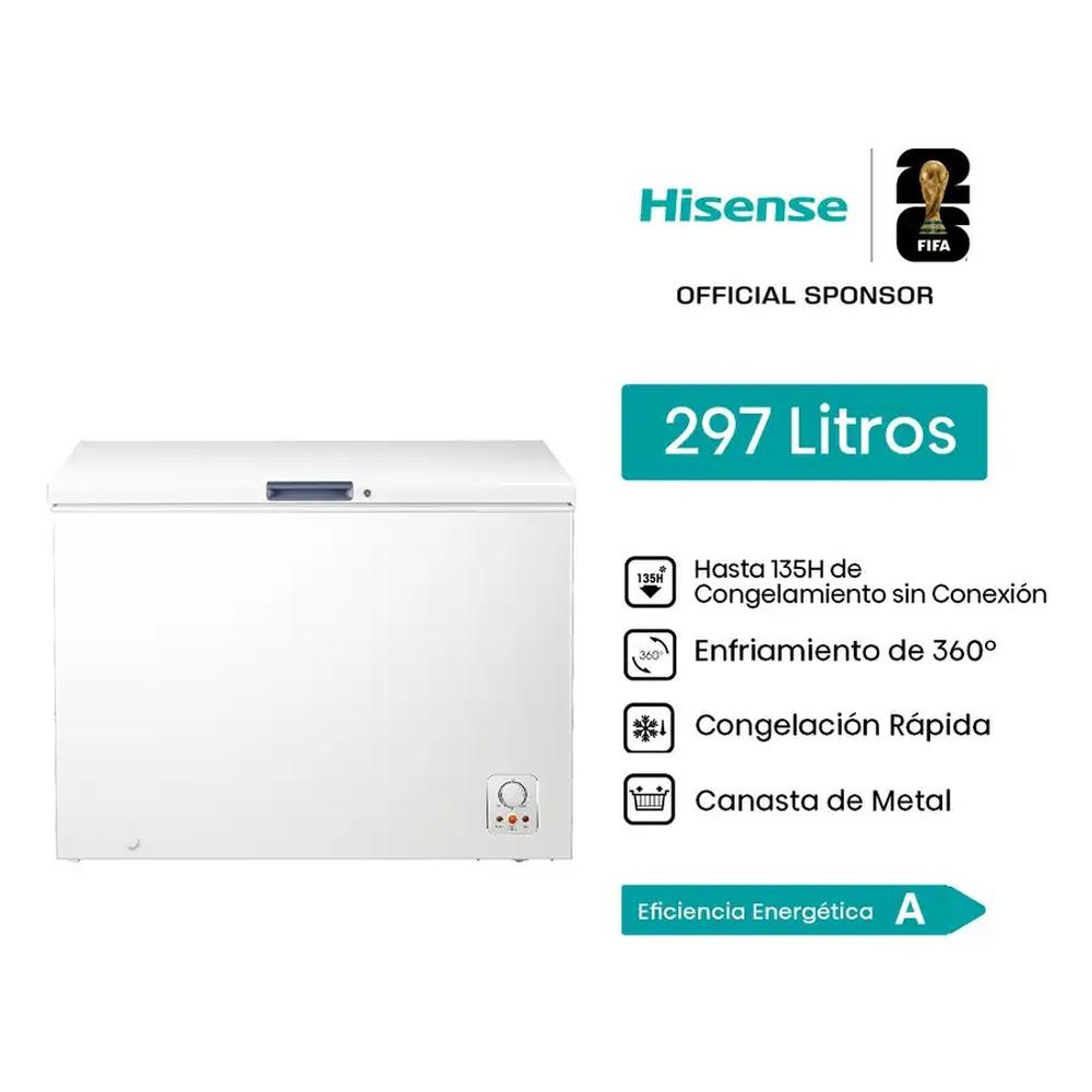 CONGELADORA - CONSERVADORA 297 LTS HISENSE C/LLAVE - BLANCO