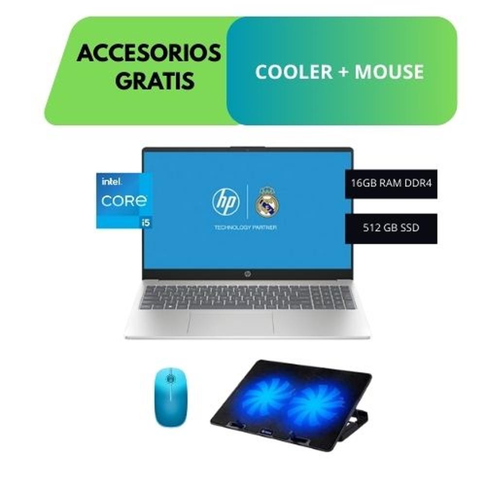 LAPTOP HP 15-FD0260LA, 15.6 FHD, INTEL CORE 5 120U HASTA 5GHZ, 16GB DDR4 3200 MHZ, 512GB SSD, TECLADO EN ESPAÑOL, DORADO CALIDO + ACCESORIOS GRATIS (MOUSE Y COOLER)