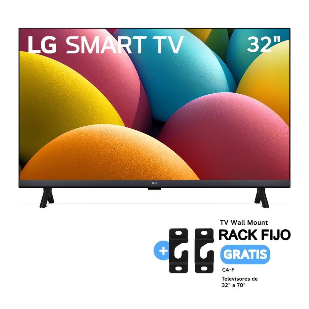 TELEVISOR LG SMART TV 32” HD CON WEBOS Y THINQ AI 32LR600BPSC 2025 + RACK FIJO GRATIS