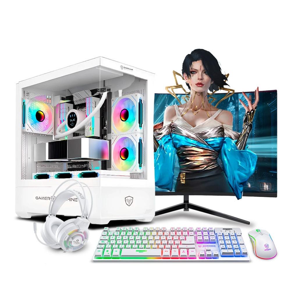 COMPUTADORA PC GAMER DRACO WHITE PLUS INTEL CORE I7 12700F 16GB 500GB 24" CURVO RTX5060 8GB MIPCLISTA - MI PC LISTA