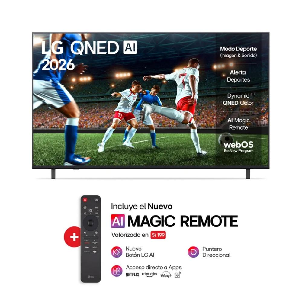 TELEVISOR LG QNED 55” 4K UHD SMART TV CON AI 55QNED73ASA (2026)