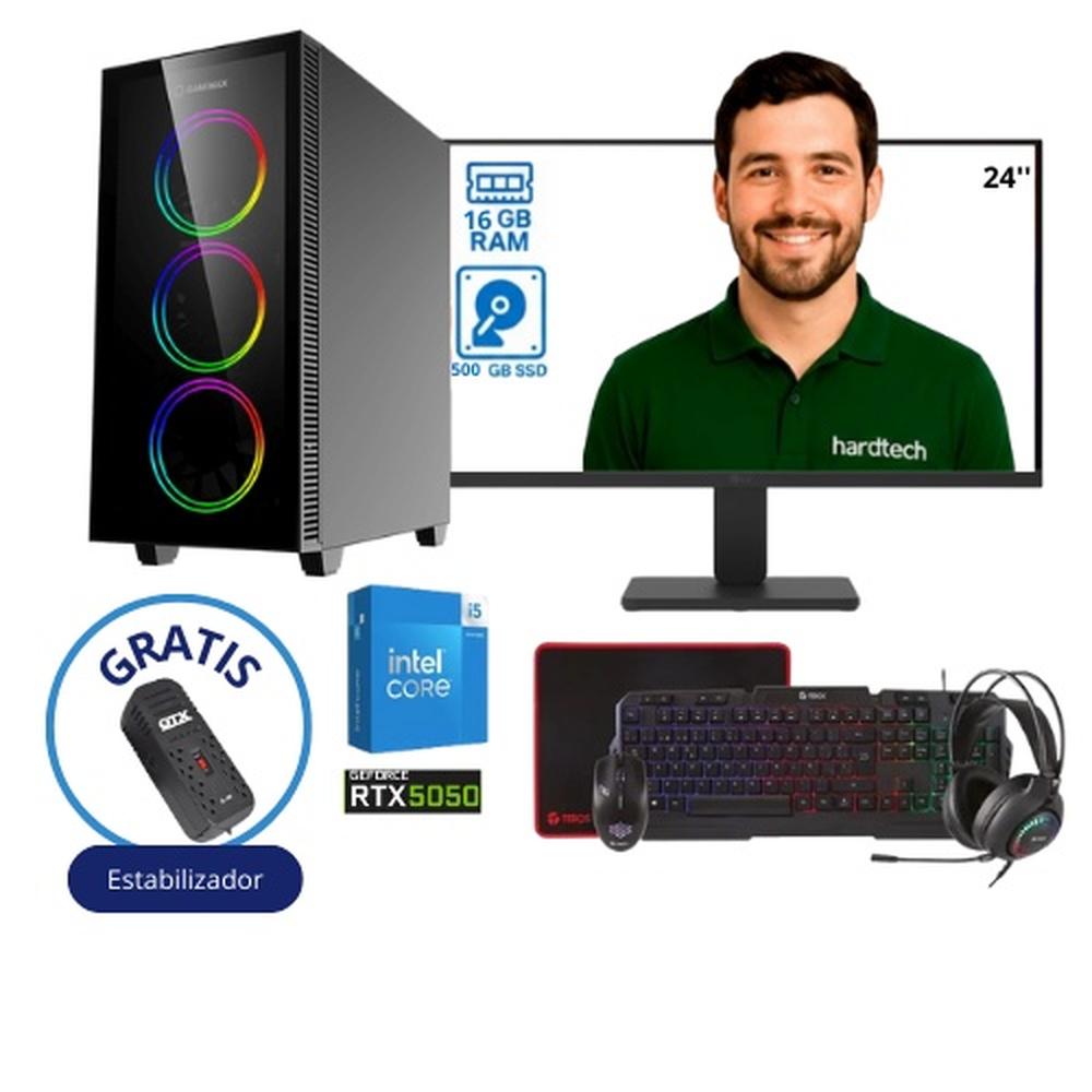 COMPUTADORA GAMER PROCESADOR INTEL CORE I5-12400F, 16 GB RAM, SSD 500GB, RTX 5050