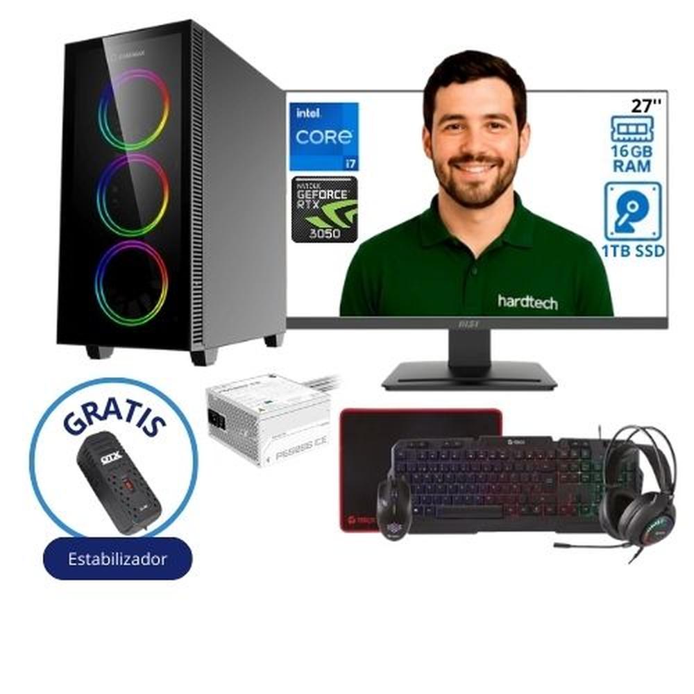 COMPUTADORA GAMER PROCESADOR INTEL CORE I7-14700F, 16GB RAM, SSD 1TB, RTX 3050
