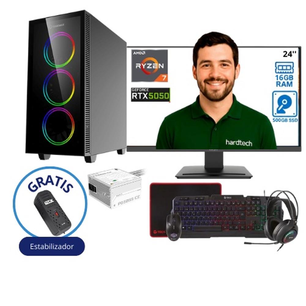 COMPUTADORA GAMER PROCESADOR AMD RYZEN 7 5700G, 16GB RAM, SSD 500GB, RTX-3050