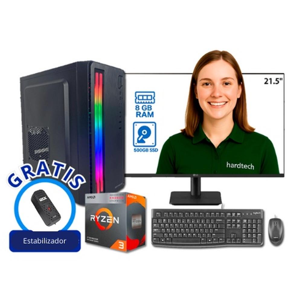 COMPUTADORA DE ESCRITORIO PROCESADOR RYZEN 3 3200G, 8GB RAM, SSD 500GB