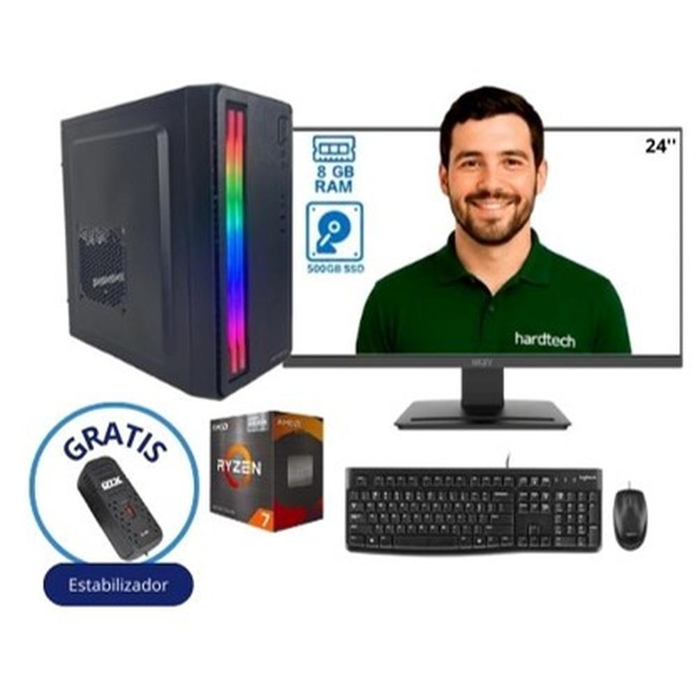 COMPUTADORA DE ESCRITORIO AMD RYZEN 7 5700G, 8GB RAM, 500GB SSD