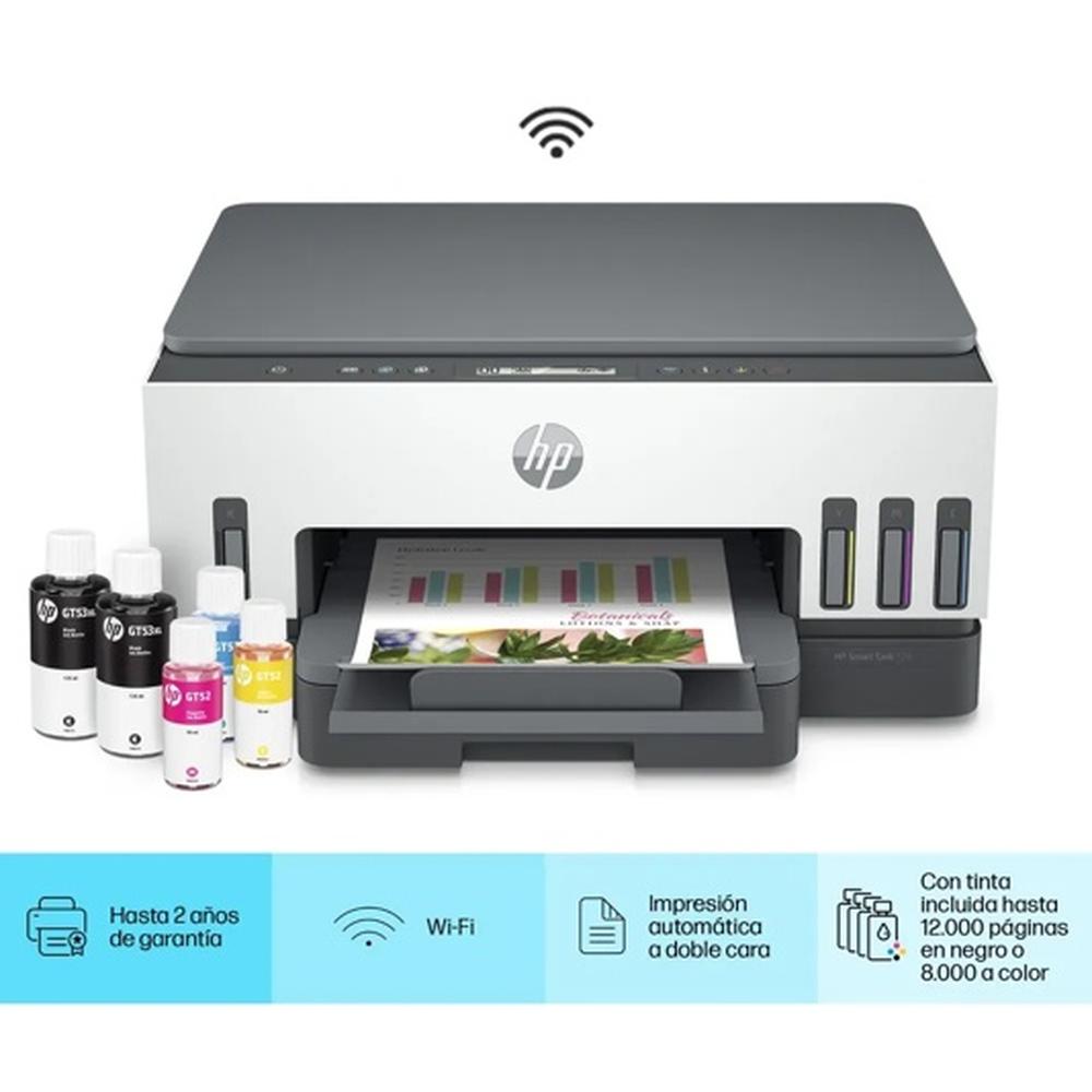 IMPRESORA MULTIFUNCIONAL HP SMART TANK 720 DUPLEX, TINTA CONTINUA, COLOR, WI-FI, SMART APP, ESCANER