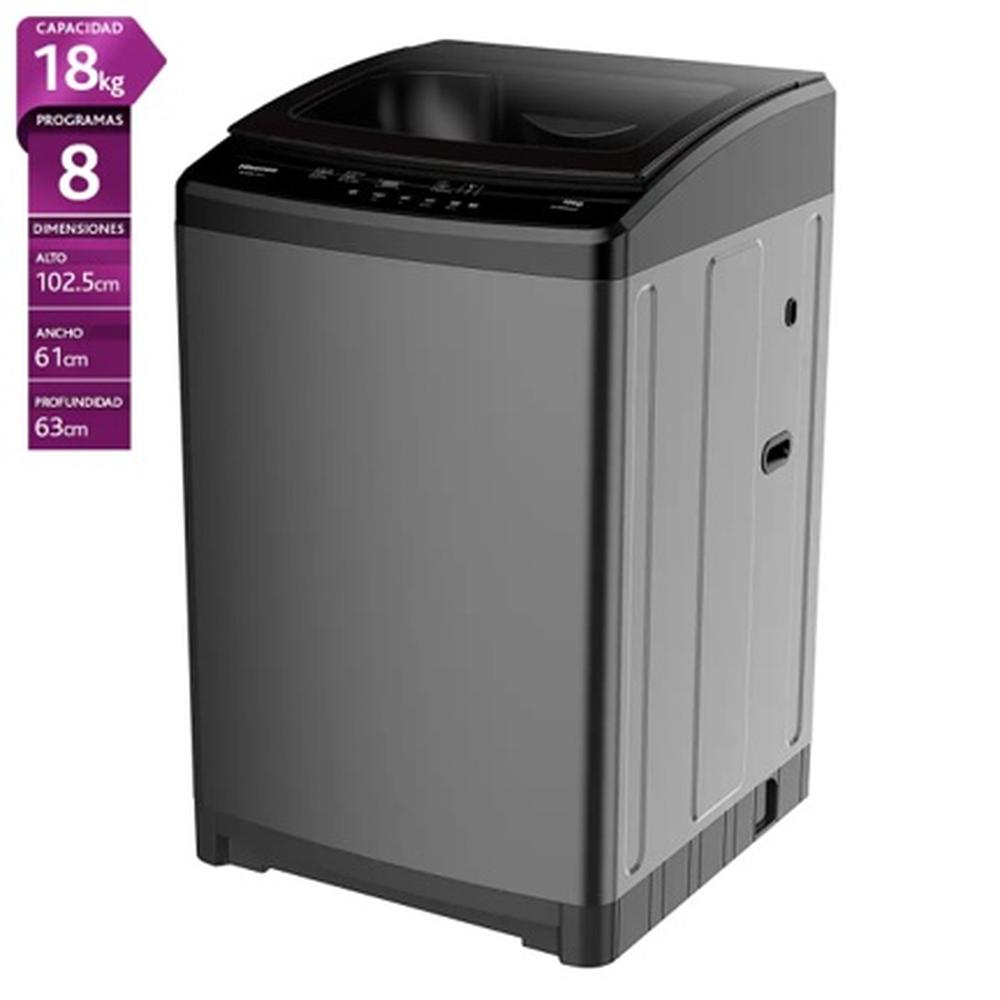 LAVADORA HISENSE CARGA SUPERIOR 18KG WT3W1823UT GRIS MEDIO
