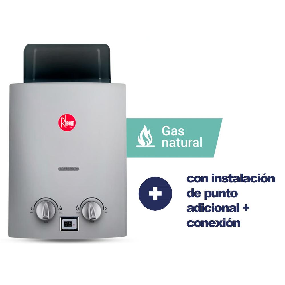 TERMA RHEEM GN 5.5 LT TIRO NATURAL CON INSTALACIÓN PUNTO ADICIONAL + CONEXIÓN GRATIS