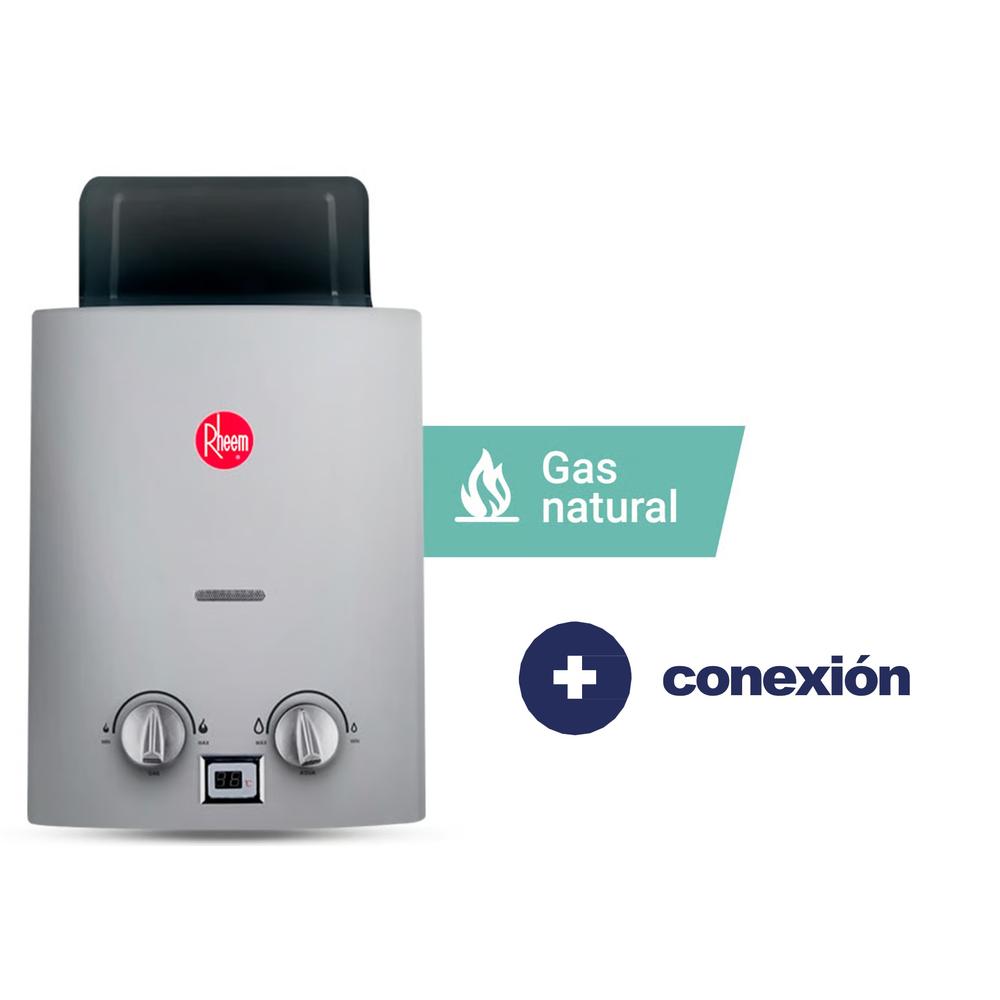 TERMA RHEEM 8 LT GN TIRO NATURAL + CONEXIÓN GRATIS