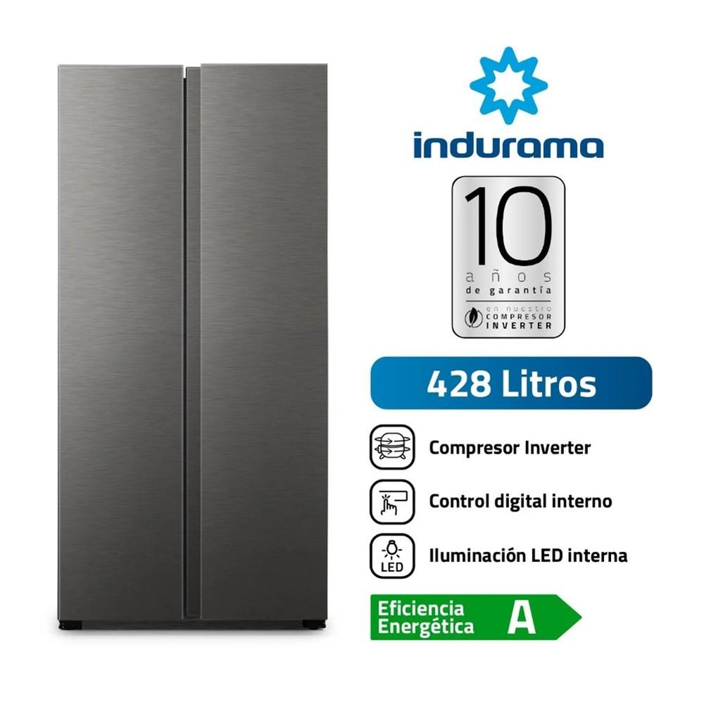 REFRIGERADORA INDURAMA SIDE BY SIDE 428 LTS RI-769 COLOR CROMA