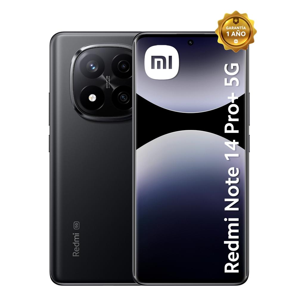 CELULAR XIAOMI REDMI NOTE 14 PRO PLUS 5G 6.67" 8GB 256GB NEGRO MEDIANOCHE
