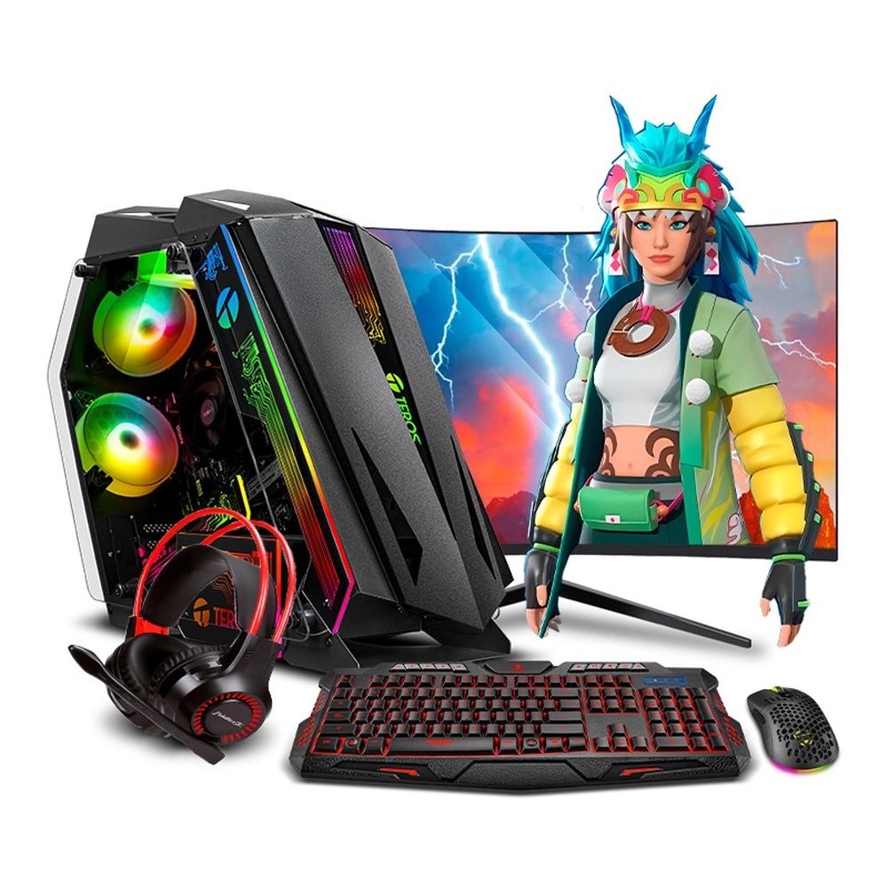 COMPUTADORA PC GAMER HAKU RGB RYZEN 7 5700G 8GB 500GB 24" CURVO MIPCLISTA - MI PC LISTA