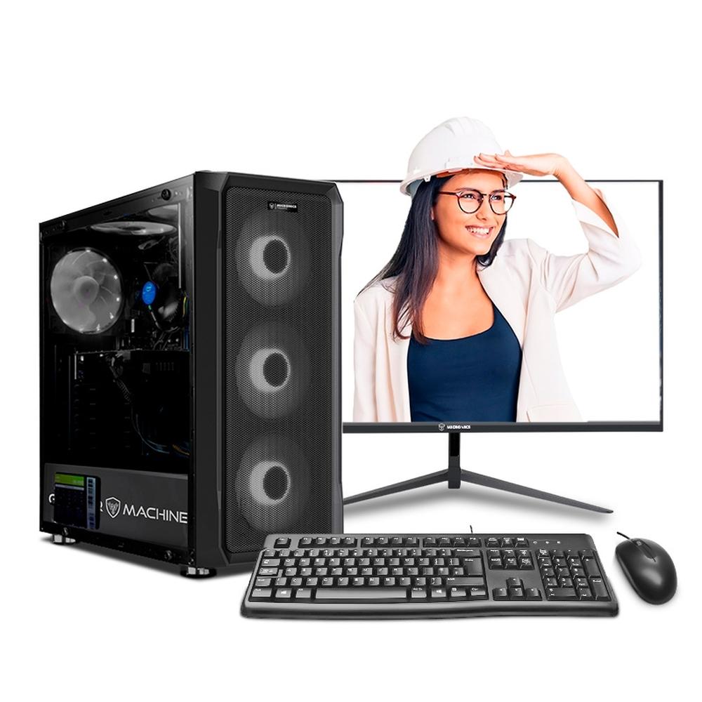 COMPUTADORA INTEL CORE I5 10400F 8GB 500GB 24" IPS RTX3050 6GB PC INGENIERÍA Y DISEÑO MIPCLISTA - MI PC LISTA