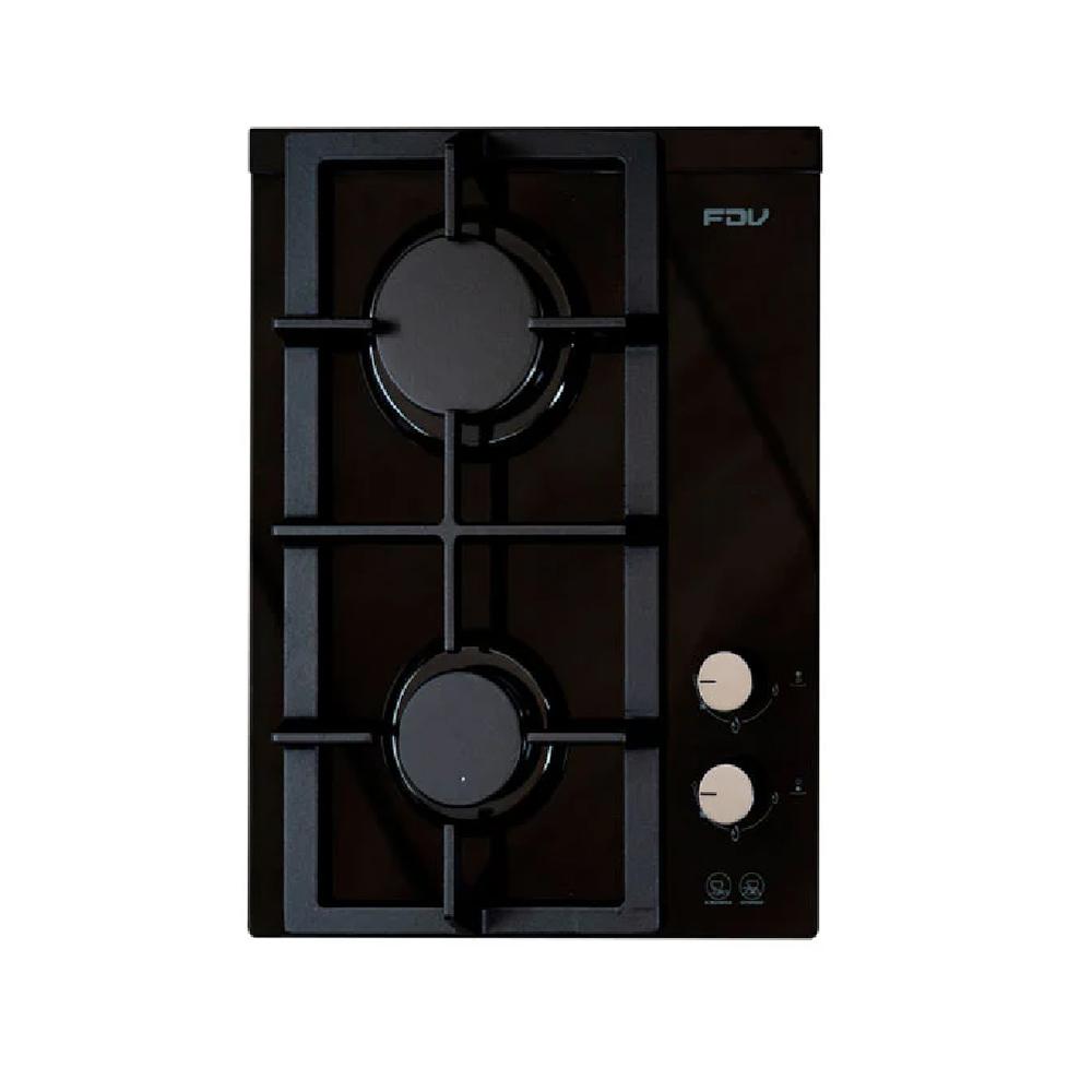 ENCIMERA A GAS NATURAL 2 HORNILLAS CRYSTAL 35CM FDV