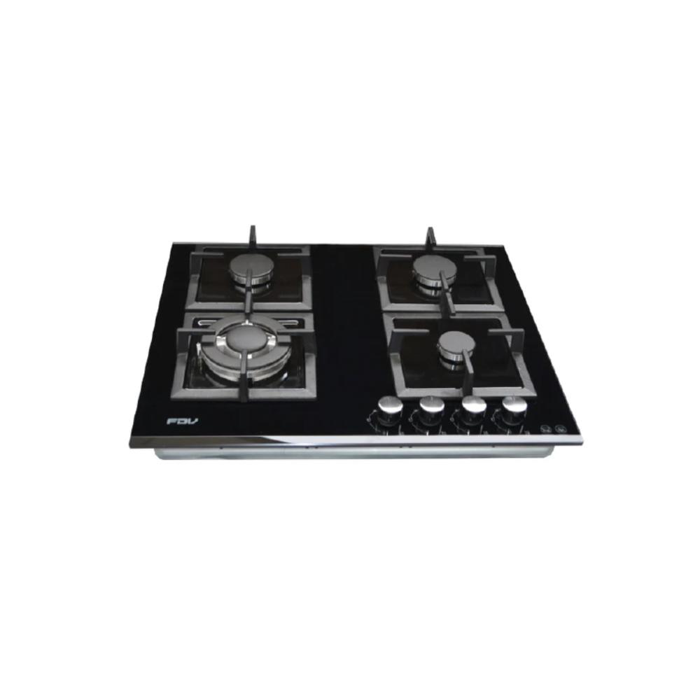 ENCIMERA A GAS NATURAL 4 HORNILLAS BLACK 60CM FDV