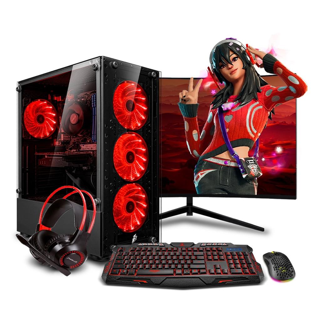 COMPUTADORA PC GAMER DRACO RED INTEL CORE ULTRA 5 245KF 16GBDDR5 500GB 24" RTX5050 8GB