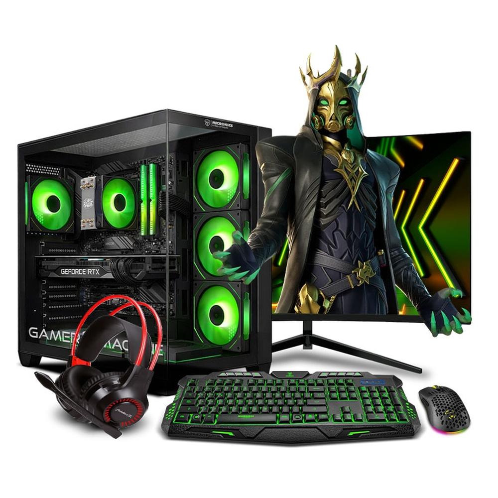 COMPUTADORA PC GAMER DRACO GREEN PLUS INTEL CORE I7 12700F 16GB DDR4 500GB RTX5060TI 16GB 24" CURVO MIPCLISTA - MI PC LISTA