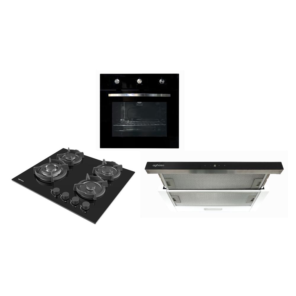 ENCIMERA 4H +HORNO 4 FUNCIONES +CAMPANA EXTRAIBLE DE 60 CM   + CONEXIÓN