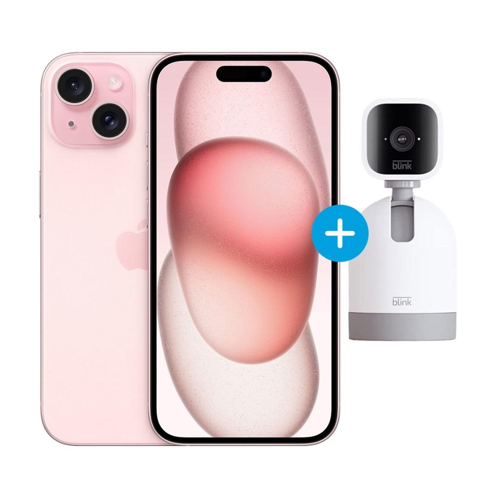 CELULAR IPHONE 15 C/CHIP 128GB 6GB ROSADO + CAMARA SEGURIDAD BLINK MINI-PAN-TILT