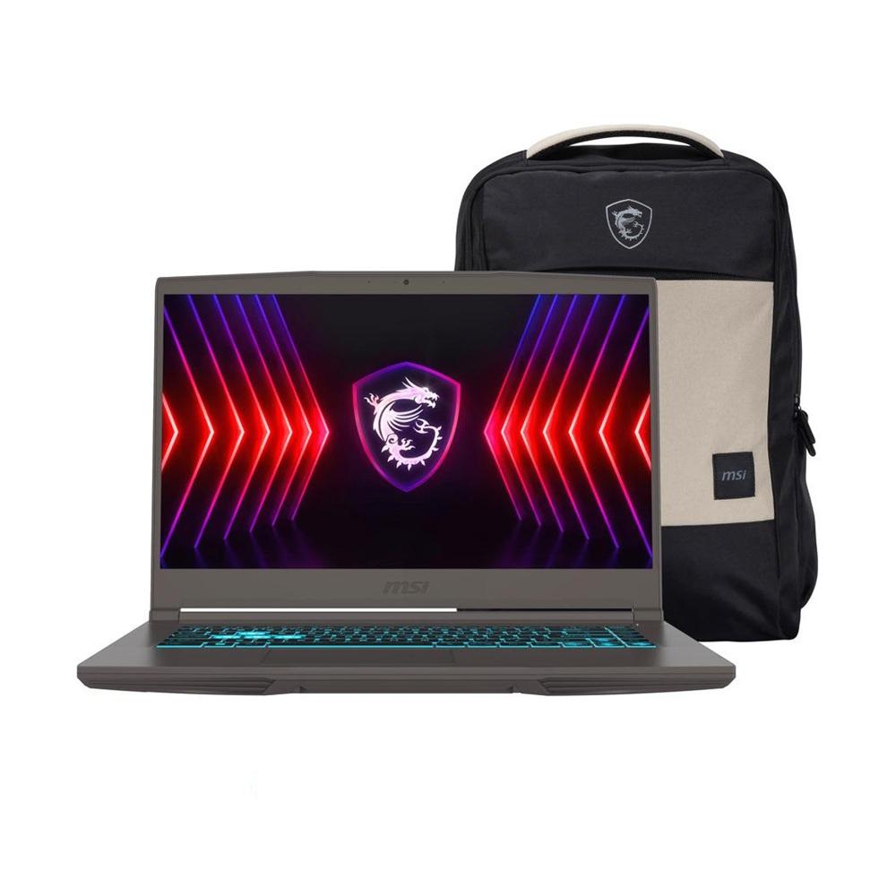 LAPTOP MSI THIN 15 B13UC - 3037XPE + MOCHILA 15.6 INTEL CORE I5 512GB SSD 16GB RTX3050 4GB GDDR6