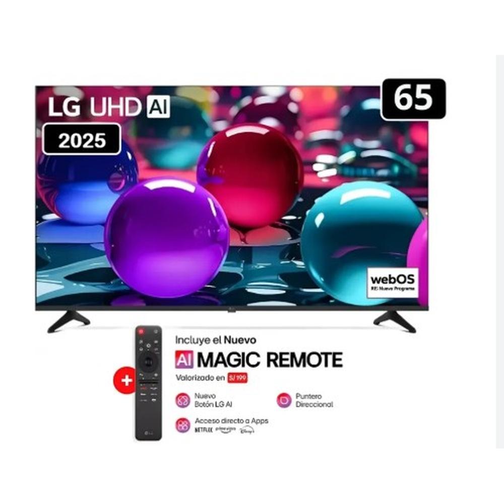 TELEVISOR SMART TV LG LED 4K ULTRA HD 65" 65UA7300PSB CON THINQ AI /MAGIC CONTROL +  RACK DE REGALO
