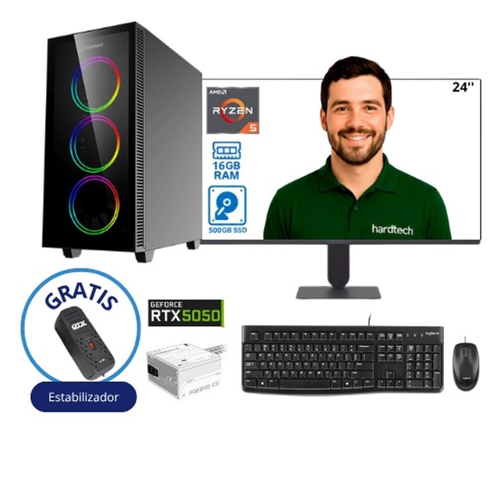 COMPUTADORA GAMER PROCESADOR AMD RYZEN 5 8500, 16GB RAM, SSD 500GB, RTX 5050