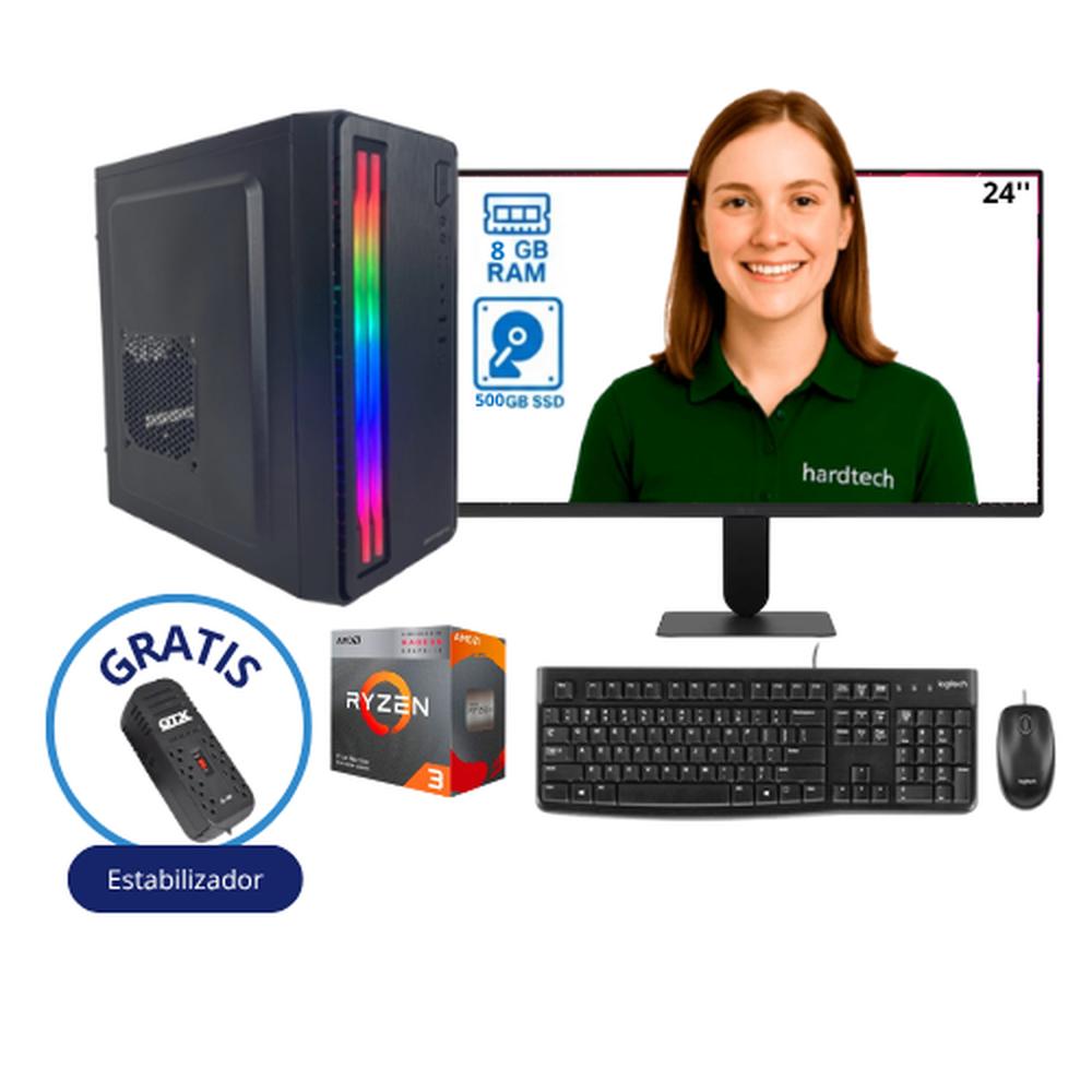COMPUTADORA DE ESCRITORIO PROCESADOR RYZEN 3 3200G, 8GB RAM, SSD 500GB