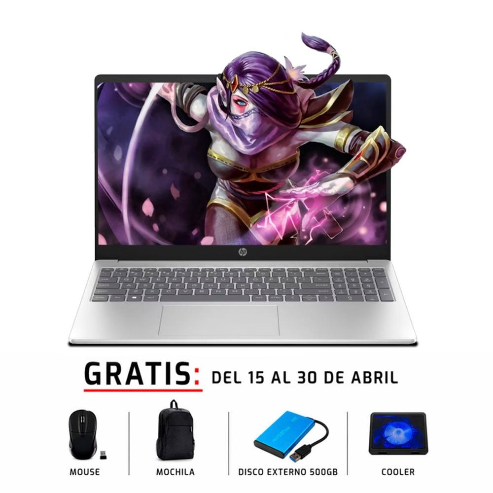 LAPTOP HP 15 FC0256LA 15,6” AMD RYZEN 5 7520U 16GBLPDDR5 500GB MIPCLISTA - MI PC LISTA