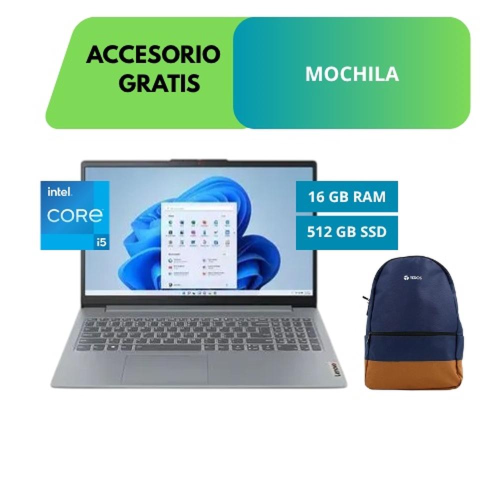COMBO LAPTOP LENOVO IDEAPAD SLIM 3 15IAH8, INTEL CORE I5-12450H 2.0/4.4GHZ, 16GB RAM, 512GB SSD + ACCESORIO GRATIS (MOCHILA)