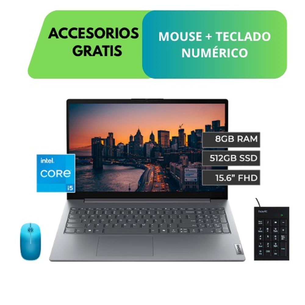 COMBO LAPTOP LENOVO V15 G5 IRU, 15.6 FHD, INTEL CORE I5-13420H, 8GB RAM, 512GB SSD + ACCESORIOS GRATIS