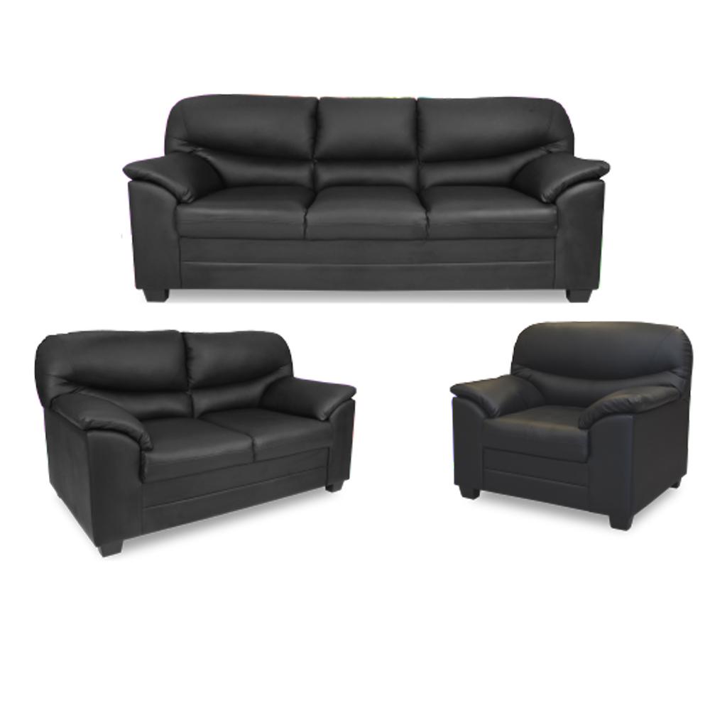 SOFA SANDERS PRANNA 3C 2C 1C NEGRO