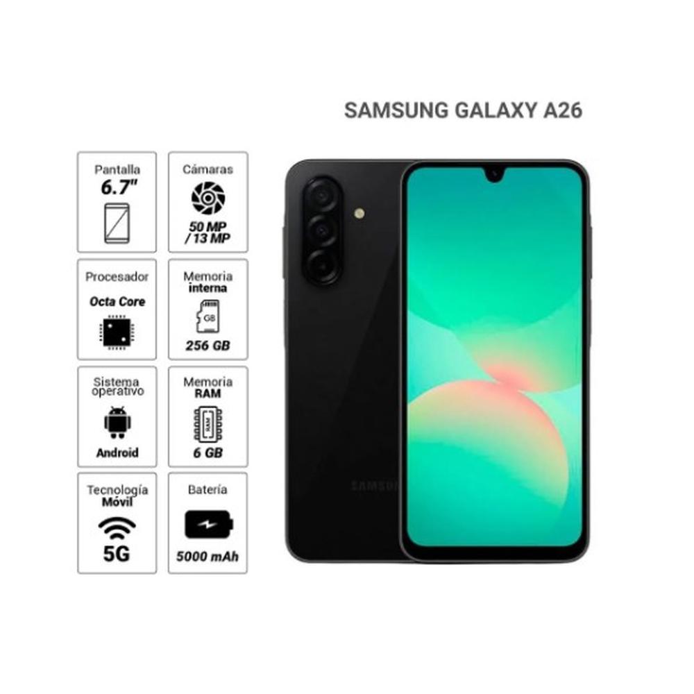 SAMSUNG GALAXY A26 6.7" 6GB 256GB NEGRO