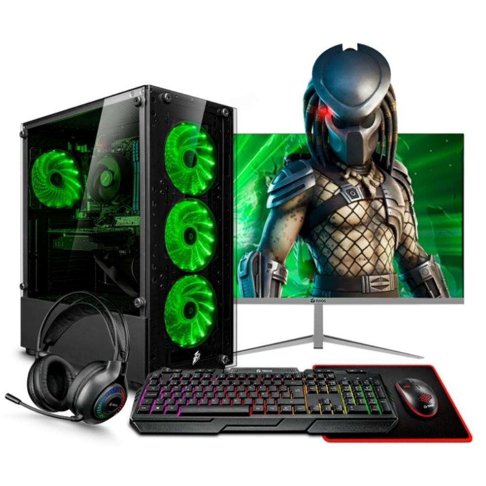 PC GAMER HAKU GREEN AMD RYZEN 5 5600GT 16GB 500GB SSD MONITOR CURVO FULL HD 24" 100HZ