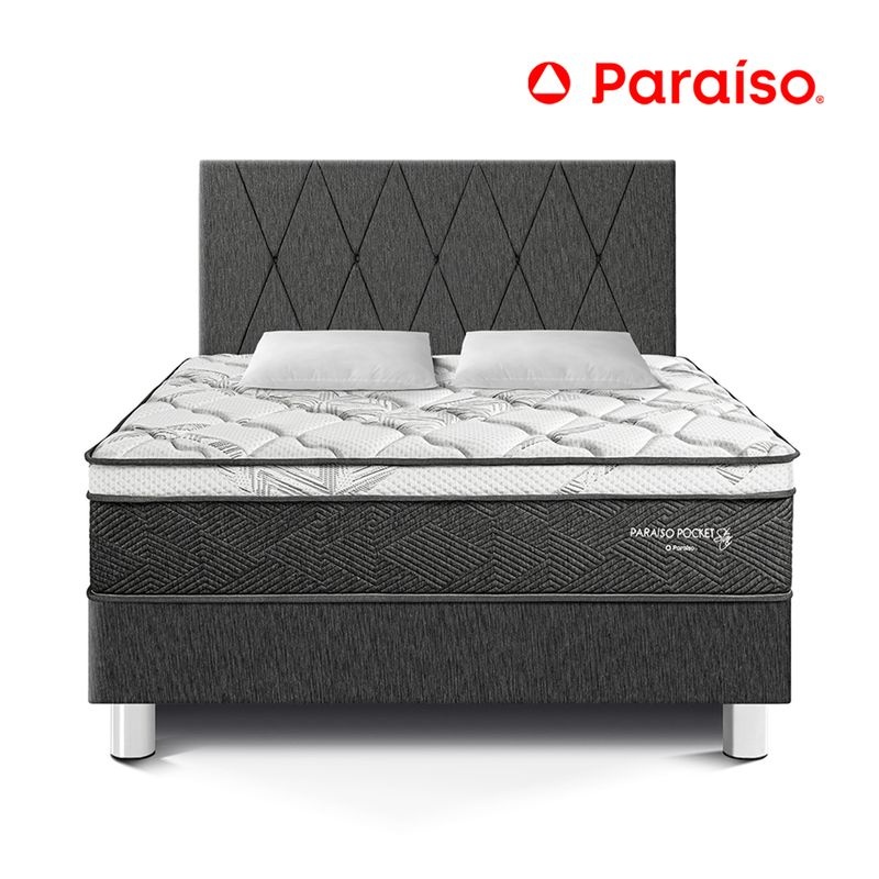CAMA PARAISO POCKET STAR CHARCOAL KING+2ALM+1PROT
