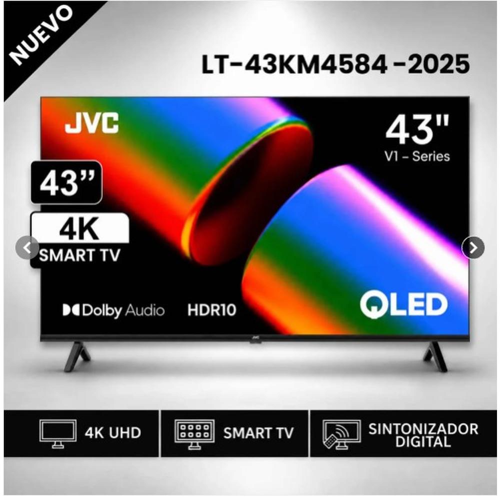 TELEVISOR JVC 43" QLED FHD GOOGLE TV LT-43KM4584 SMART TV + RACK DE REGALO