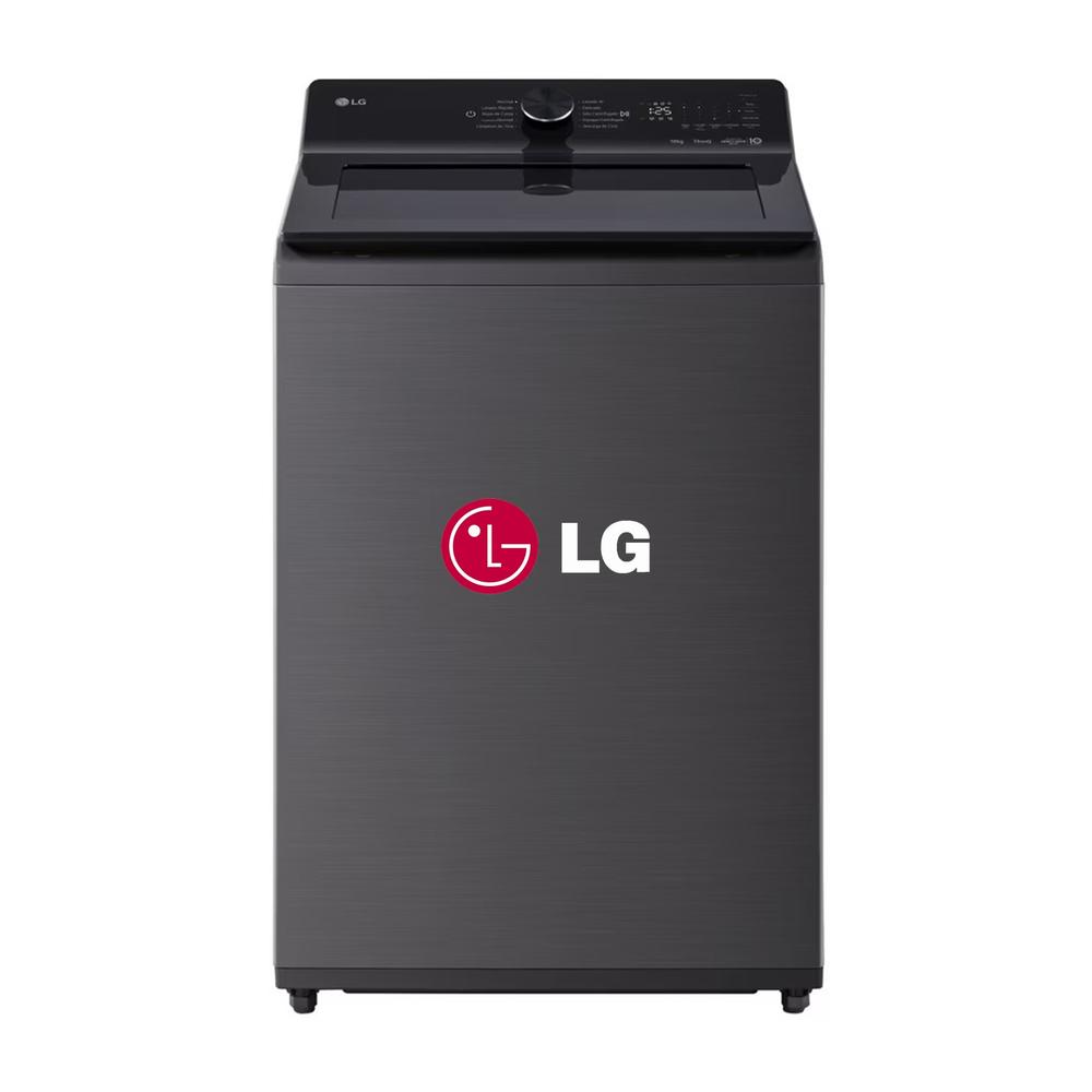 LAVADORA LG 18 KG CON AI DD THINQ Y TURBOWASH WT18PBTX PLATINUM BLACK
