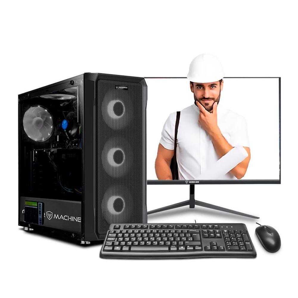 PC INGENIERÍA Y DISEÑO INTEL CORE I7 12700F 24" SSD 500GB 16GB RTX5060TI 8GB