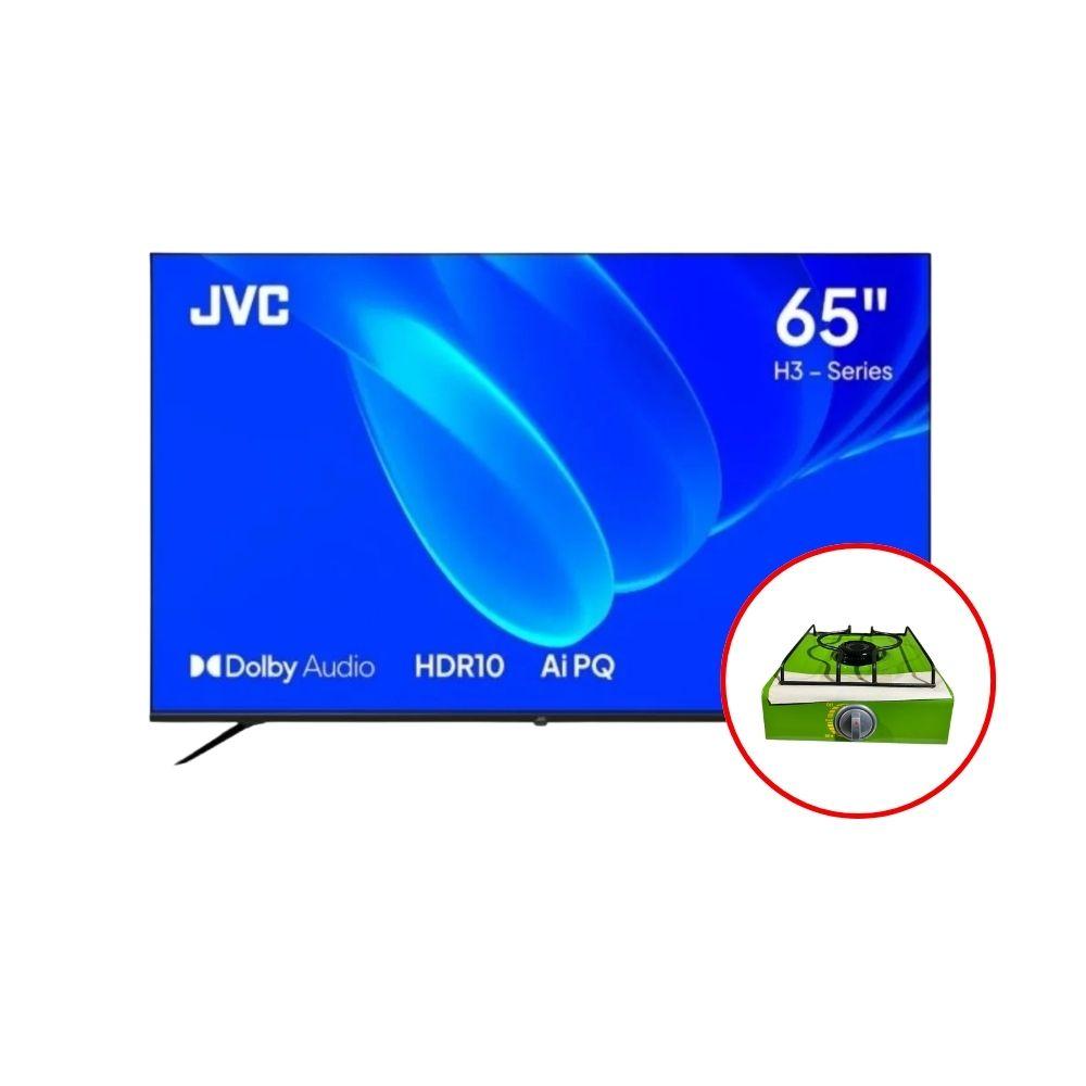COMBO TELEVISOR JVC 65 " LT-65KM748 2024 QLED 4K GOOGLE  + COCINA SURGE COCINETA/GAS