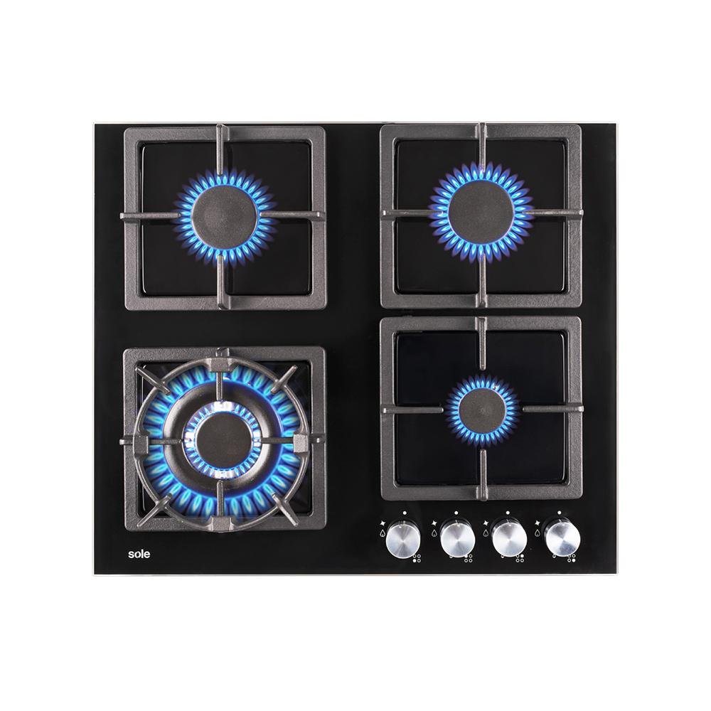 COCINA EMPOTRABLE GAS NAT.VIDRIO 59CM