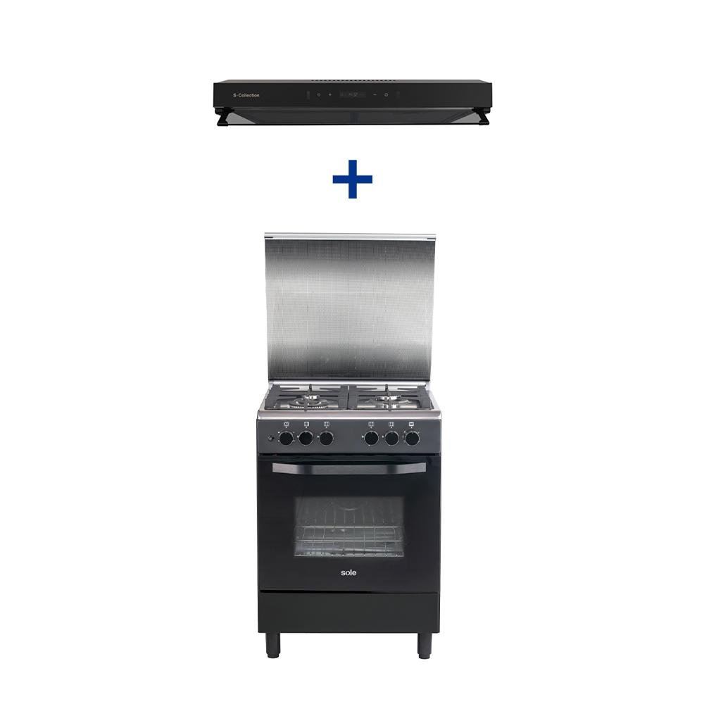 COCINA SOLE - BAHAMAS 60CM + CAMPANA EXTRAC 2M 60 SLIM BLACK