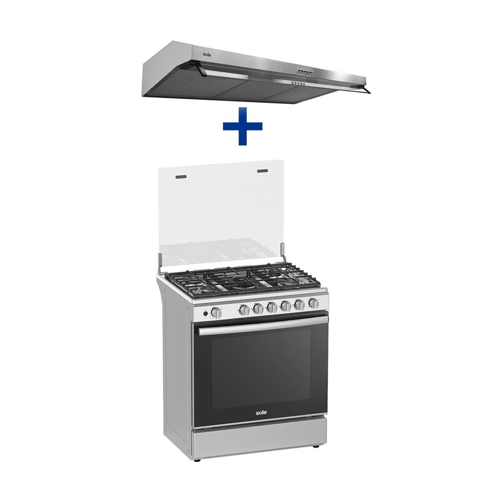 COCINA DE PIE NEW 5H 76CM + CAMPANA ROMA 90CM 2M