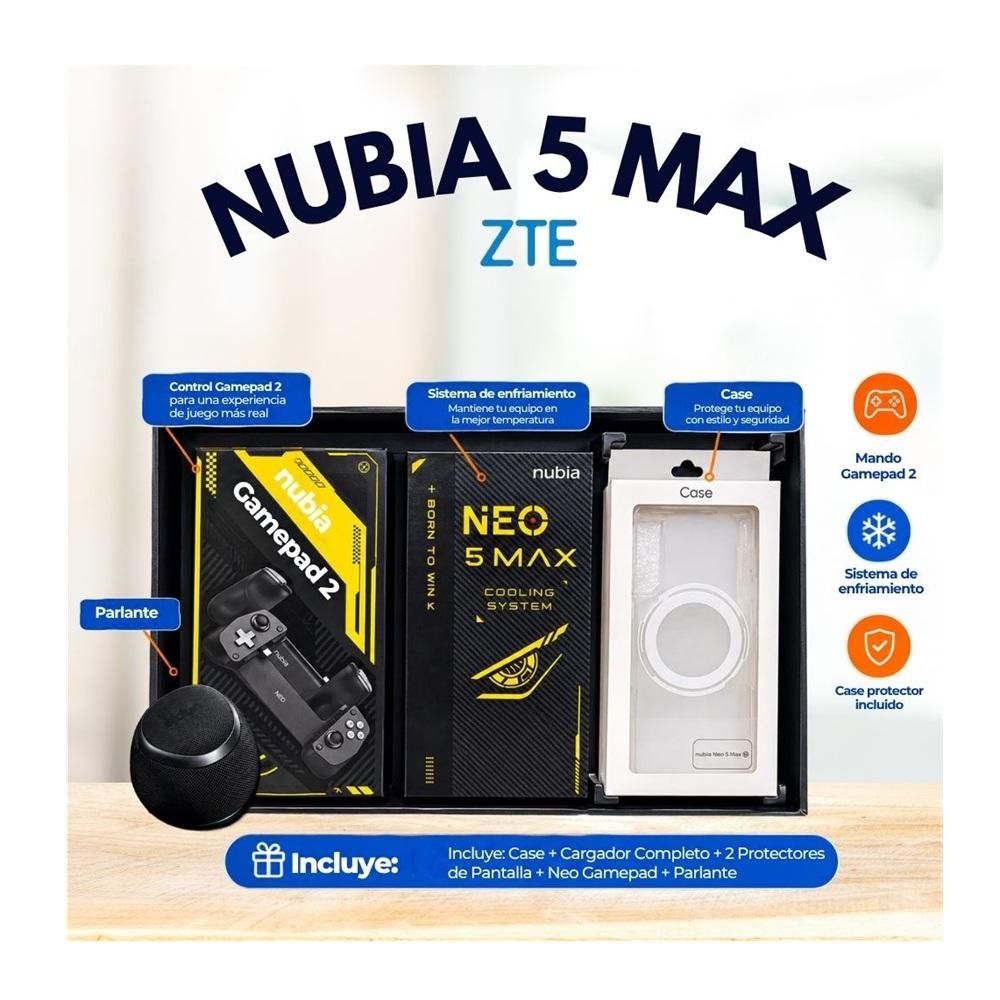 CELULAR ZTE NUBIA NEO 5 MAX + GAME PAD 2+ HIFI SPEAKER 512GB 8GB PLATA