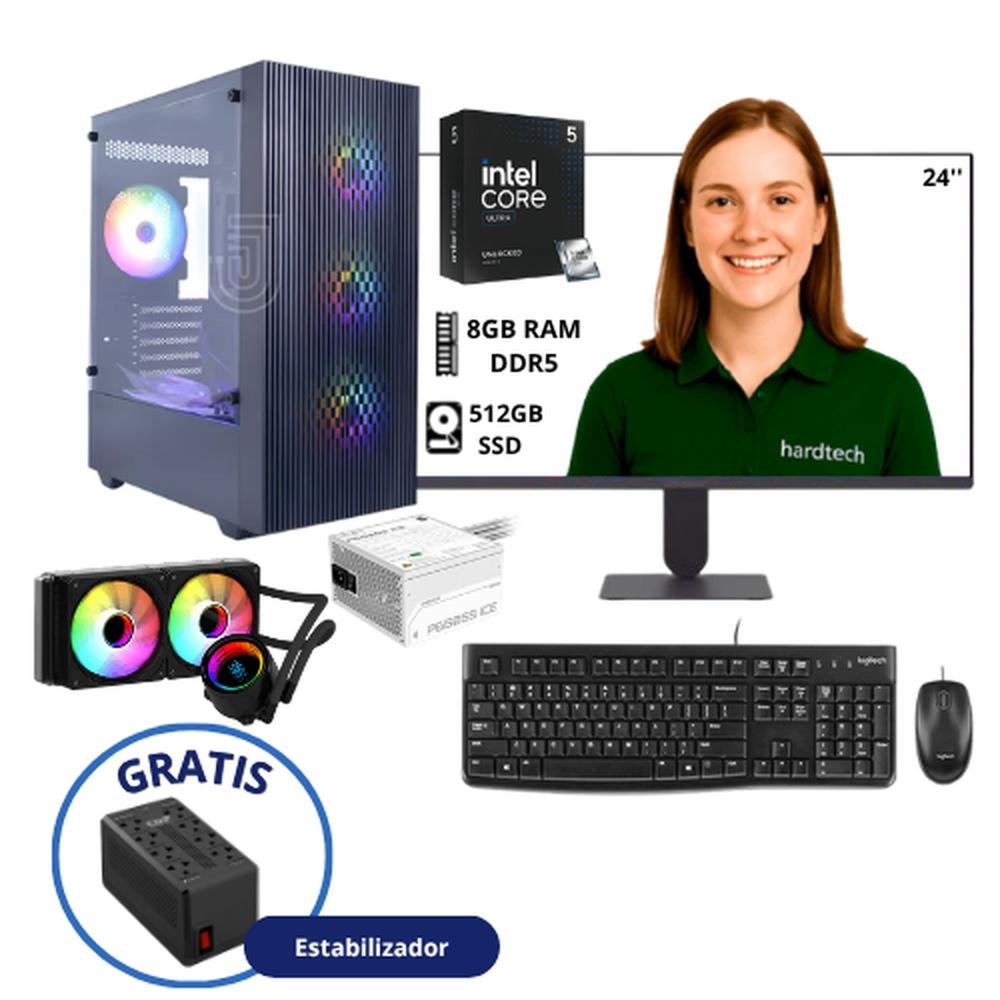 COMPUTADORA DE ESCRITORIO PROCESADOR INTEL CORE  ULTRA 5 245K, 8GB RAM, SSD 512GB, FUENTE DE PODER GIGABYTE P650SS-ICE