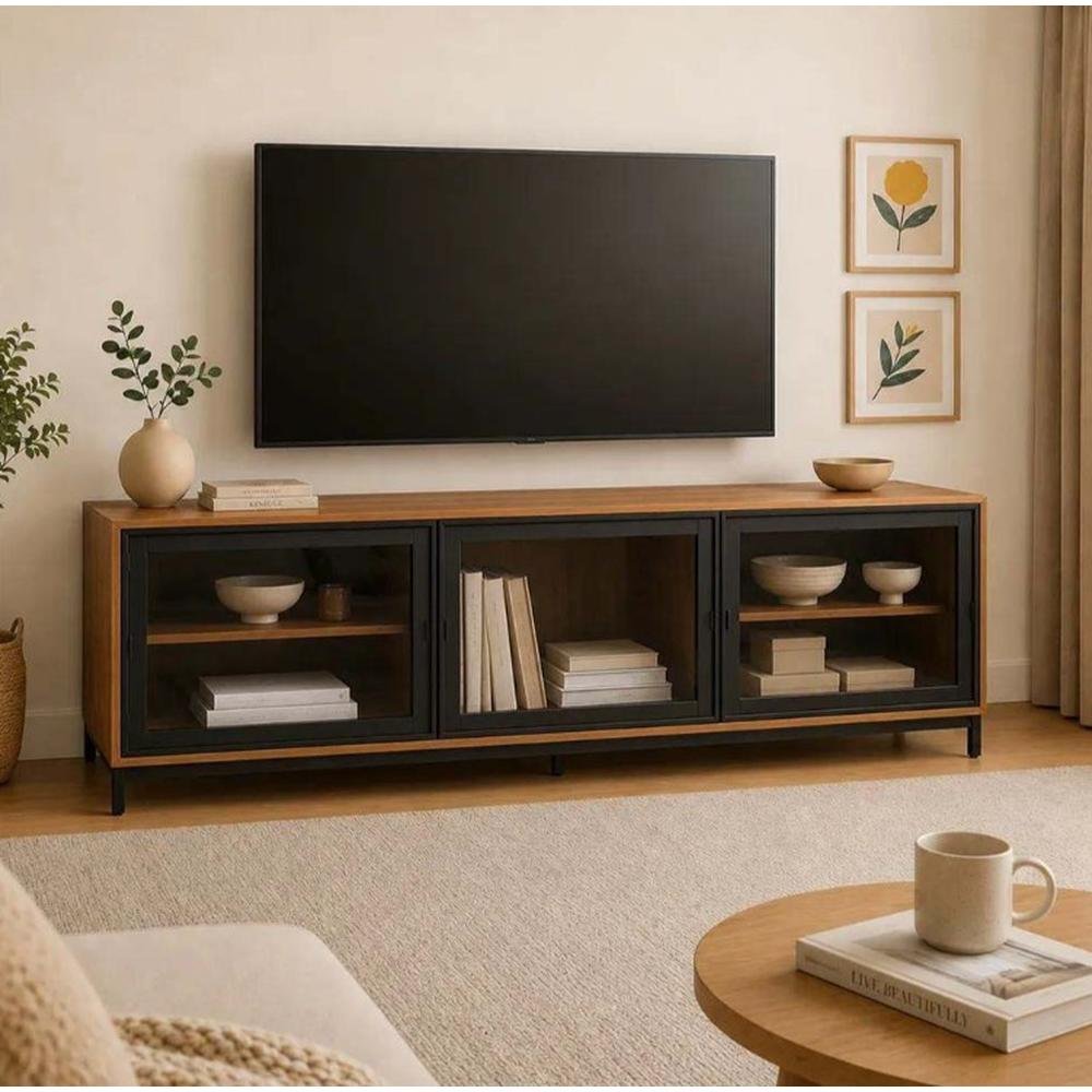 STAND TV OSLO 0.48 X 1.36 X 0.35 MTS MARRON/NEGRO