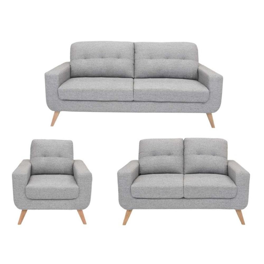 SOFA SCOTTY TELA ALPHA TOUCH 3C 2C 1C GRIS PLATA
