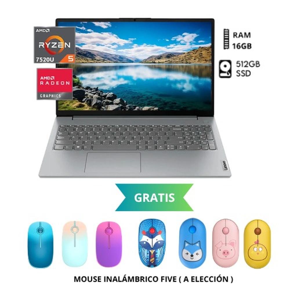 LAPTOP LENOVO V15 G4 AMN, RYZEN 5-7520U, RAM 16GB, 512 GB SSD