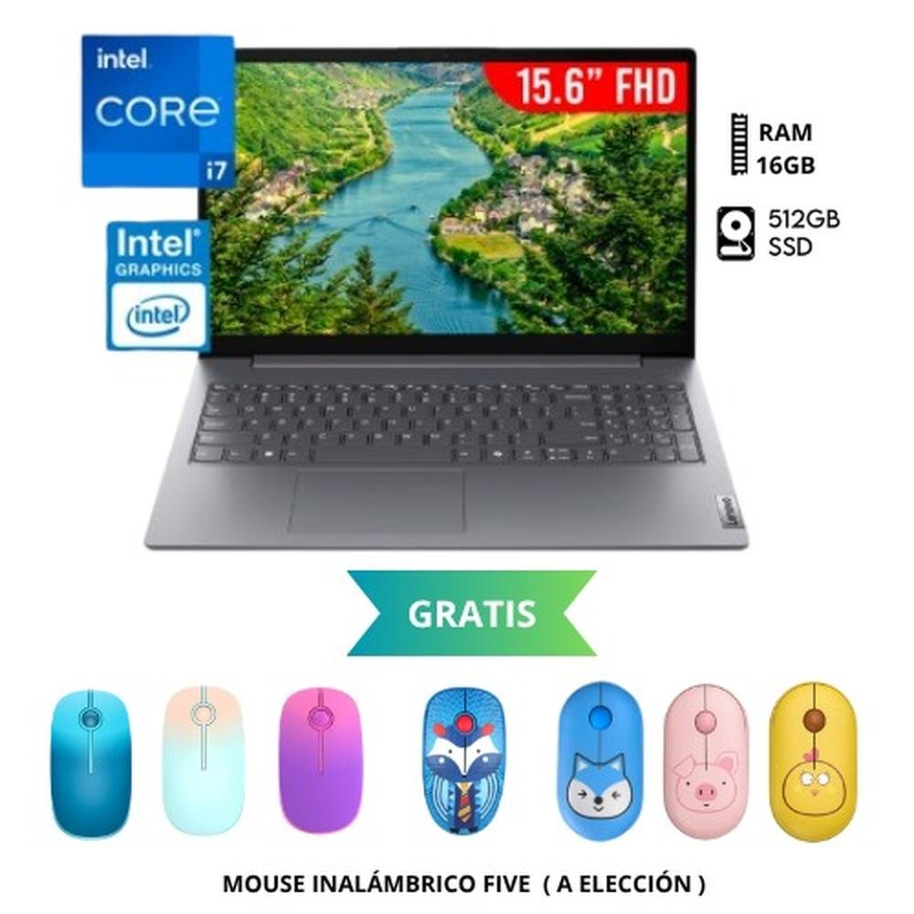 LAPTOP LENOVO V15 G5 IRL, INTEL CORE I7-13620H, 16GB RAM, 512GB SSD